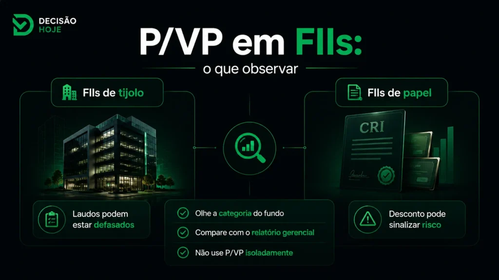 o que observar em p/vp em fiis