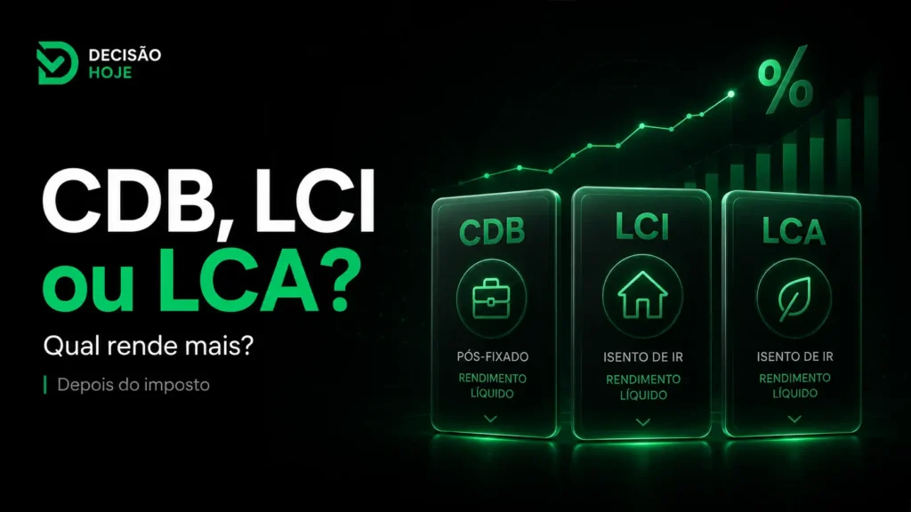 Imagem destacada do artigo: CDB, LCI ou LCA: qual rende mais depois do imposto?
