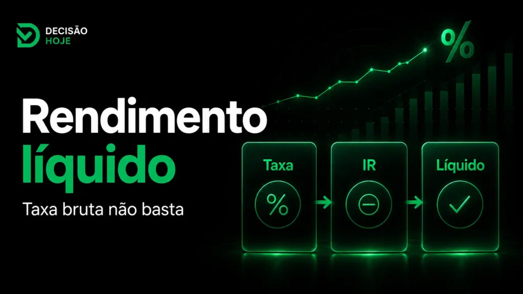 Rendimento líquido em CDB, LCI e LCA: taxa bruta não basta